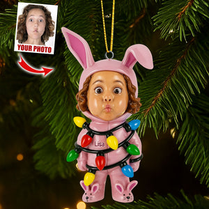 Cute Rabbit Ornament - Custom Photo Gifts For Loved Ones 02huti270825