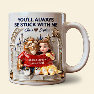 Romantic Cute Couple In Shirt Coffee Mug, Personalized Gifts For Couple 04qhti210126