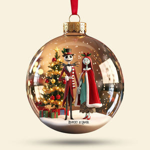 Spooky Couple Ornament - Personalized Gifts For Couple 02pgti300825