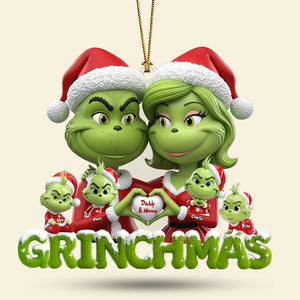 Green Family Ornament - Personalized Gifts For Family 03ohti200825