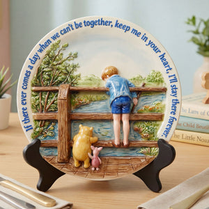 Anniversary Kid And BearPlate - Personalized Gift For Kids Ceramic Round Plate 02HUTI160125