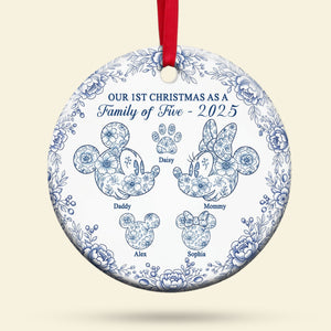 Cute Four Toile Family Ornament - Personalized Gifts For Family 01pgti210825-Homacus