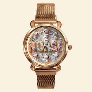 Cute Nurse Mesh Strap Quartz Watch - Personalized Gifts For Nurse 01tgti180725