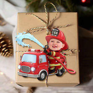 Firefighter Kid Ornament - Custom Photo Gift For Christmas Ornament 02OHTI271025