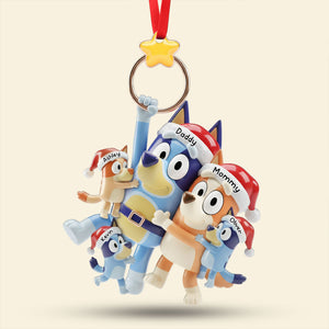 Playful Cartoon Family Tree Ornament, Personalized Gifts For Family 02qhti290925