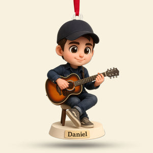 Guitarist Ornament - Custom Photo Gifts For Guitar Lovers 02pgti290825