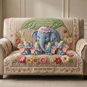 Love Mother Quilted Sofa Cover - Personalized Gifts For Mothers 04pati040226