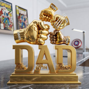 Power Fist Acrylic Plaque - Personalized Gifts For Dads 02ohti150526