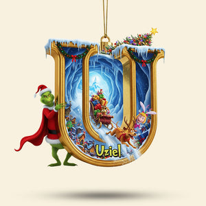 Funny Green Guy Ornament - Custom Letter Gifts For Loved Ones 01ohti060925