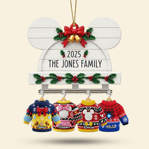 Cute & Cozy Family Sweater Hanging Ornament, Personalized Christmas Gifts For Family 03qhti220825