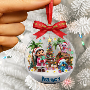 Cute Blue Monster Ornament - Personalized Gifts For Loved Ones 01huti250925