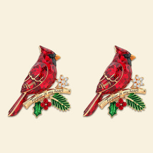 Cardinal Heaven Christmas Stud Earrings - Personalized Gifts For Her 02pgti080925
