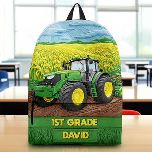 Green Tractor Backpack - Personalized Gifts For Kids 04nati290725