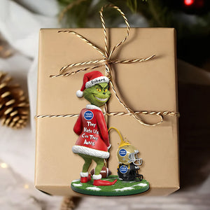 Funny Green Monster Ornament - Personalized Gifts For Sport Lovers 01huti011025