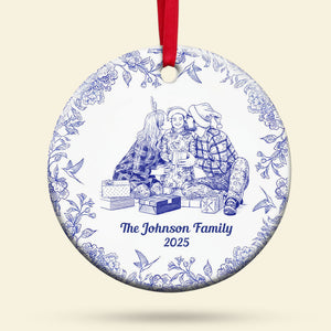 Toile De Jouy Family Ornament, Custom Photo Gifts For Family 03qhti150925