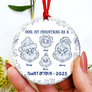 Funny Monster Family Ornament - Personalized Gifts For Family 03pgti210825