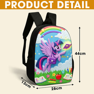 Cute Unicorn School Bag - Personalized Gifts For Kids 04pgti040825