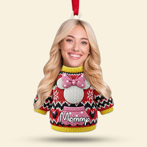 Cute Christmas Sweater Ornament - Custom Photo Gifts For Family 04qhti270825