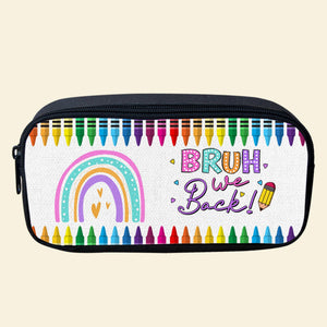 Personalized Gifts For Teacher Pencil Case 03xqti110724 Rainbow Crayon Colorful-Homacus