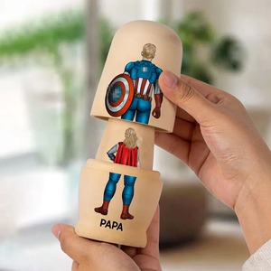 Power Family Wooden Nesting Dolls - Personalized Mother's Day Gifts 01qhhu080426