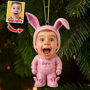 Cute Rabbit Ornament - Custom Photo Gifts For Loved Ones 02huti270825