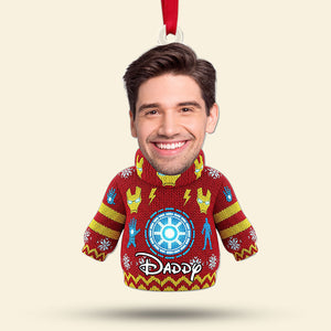 Cute Christmas Sweater Ornament - Custom Photo Gifts For Family 04qhti270825