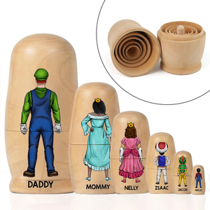 The Ultimate Power Family Wooden Nesting Dolls - Personalized Gift For Family 05QHHU080426PA