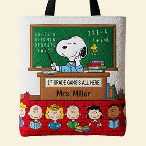 Cute Teacher Tote Bag, Personalized Gifts For Teacher 02qhmg220725