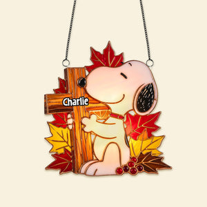 Faith & Autumn Suncatcher Ornament Personalized Gifts For Christian 03NAMG130825