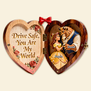Fairy Tale Couple Car Visor Clip - Personalized Gifts For Couple 02namg241225