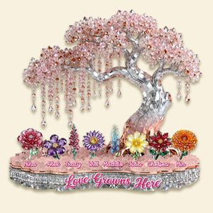 Floral Garden Acrylic Plaque - Personalized For Grandma/ Mom 02KIMG050226