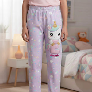 Unicorn Alphabet Pajama Pants - Personalized Gifts 05kimg051225