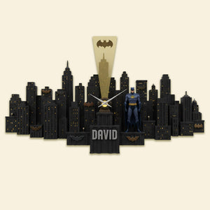 City Skyline Wall Clock - Personalized Gifts For Hero Lovers 04kimg261225