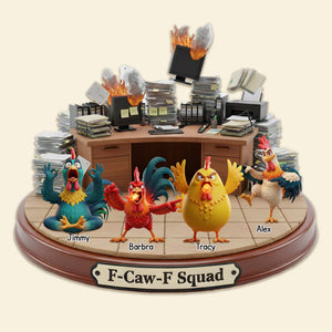 F-Caw-F Squad Coworker Acrylic Plaque - Personalized Gifts For Coworkers 02ohmg011225