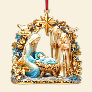 Faithful Nativity Acrylic Ornament - Personalized Gifts For Family 02TGMG031125