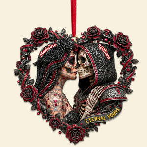 Skull Couple Ornament Personalized Christmas Gifts 04OHMG231025