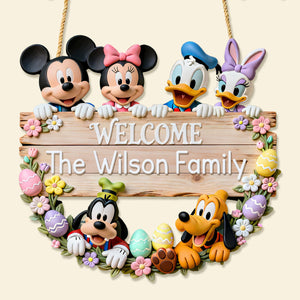 Welcome Home Wood Sign - Personalized Gifts For Family Wood Sign 02NAMG040226