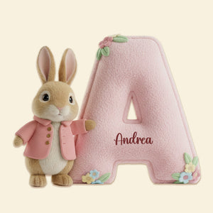 Cute Bunny Alphabet Pillow - Personalized Gifts For Kids 02namg251125