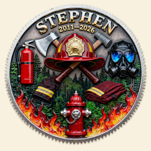 Firefighter Appreciation Printed Metal Coin - Personalized Gifts For Firefighter 03kimg120226