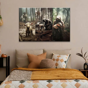 He Ran, He Rescued, He Carried Wall Art Canvas - Gift For Jesus Lovers 05acxa250425