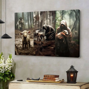 He Ran, He Rescued, He Carried Wall Art Canvas - Gift For Jesus Lovers 05acxa250425