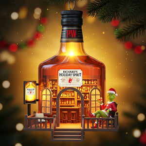 Holiday Spirit Bar Christmas Ornament, Personalized Gifts For Drinkers 02qhqn250825