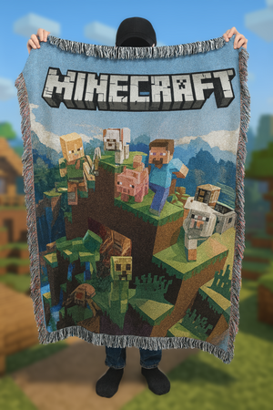 Pixel Builder Woven Blanket - Personalized Gift For Fans 122laxx180725