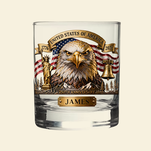 Veteran Personalized 11oz Round Glass - Personalized Gifts For Military Drinking Glass 02NATA280126