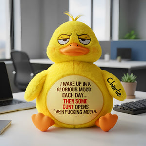 Grumpy Duck Shaped Pillow - Personalized Gifts For Officers 06TOLU151125