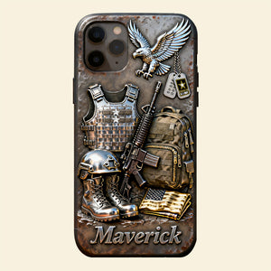 Patriotic Veteran Phone Case – Personalized Gift For Veteran 06TGLU090226