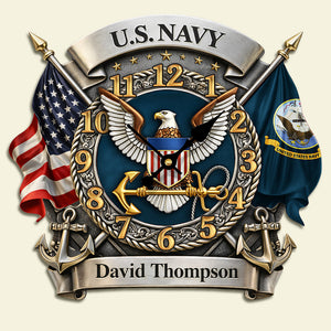 Military Acrylic Hanging Wall Clock - Personalized Gifts 03hulu241225