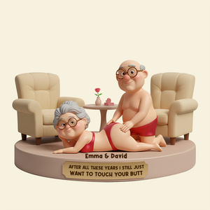 Funny Old Couple Acrylic Plaque - Personalized Gifts For Couples 09OHLU281125