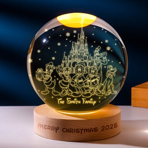 Together Family Moments Crystal Ball Night Light - Personalized Gifts For Family 06HYLU201025