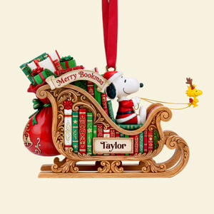 Reading Joy Sleigh Ornament - Personalized Gift For Book Lovers 03KILU291025